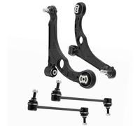 4 brazos de control delanteros compatibles con Dodge Dart 2013-2016 MS251201 K750691, brazos oscilantes inferiores, barras estabilizadoras, barras de equilibrio, rótulas, barras de dirección