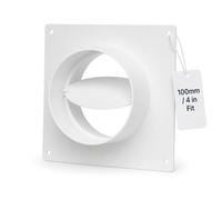 Ø 4 "brida de tubo recto de plástico de la pulgada para el sistema de ventilación de enfriamiento de calefacción - Brida del conector del conducto blanco