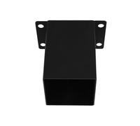 4 bridas negras for base de poste, soporte for columna terraza o pabellón madera, for valla, estructura exterior resistente, estabilidad Para Poste