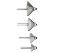 4 brocas de chaflán de 45 grados con vástago hexagonal que forman bordes biselados, broca biselada, herramienta de fresado en ángulo, resistente