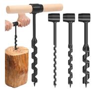 4 brocas manuales para madera Bushcraft, multifuncional, para carpintería, exteriores, supervivencia, camping