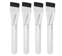 4 Brochas para base. Cómoda Brocha de Maquillaje para base. con Ergonómico, Brocha de Maquillaje Kabuki de Parte Superior Plana Brocha para Aplicación de Mascarilla de Barro