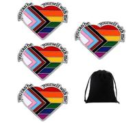 4 broches de amor arco iris con 1 bolsa de almacenamiento, Pines de Solapa, accesorios del orgullo gay, broches de amor de moda, broches de botón de esmalte, accesorios decorativos, adecuados para