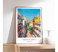 4 Buenos Aires Poster Argentina Poster Latin America Poster South America Poster Buenos Aires Pr A4 Poster on Canvas - Inspirador Motivacional Arte de la pared Vida diaria Cita alentadoras frases cor
