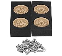 4 bujes de rueda RC Beadlock, repuesto de cubo de rueda de metal para GEN8 MST, accesorio RC de aleación de zinc con 20 tornillos, bujes de rueda de coche todoterreno RC para (Yellow)