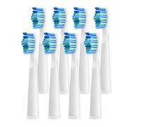 4 cabezales de cepillo de dientes eléctrico compatibles con Fairywill D7/D8/FW507/FW508/FW551/917/959/SG-E9(8pcs White)