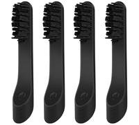 4 cabezales de repuesto para cepillo de dientes eléctrico negro compatibles con Quip, cabezales de cepillo de repuesto para adultos