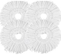 4 cabezales de repuesto para mopa giratoria, forma redonda, tamaño estándar, de microfibra, para fregona giratoria de 360 grados (4 unidades)