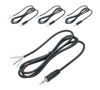 4 cables macho hembra de 3,5 mm a cable desnudo de extremo abierto, 1 m, TRRS de 4 polos 1/8 pulgadas 3,5 mm, cable de audio estéreo, cable de repuesto, para conector hembra, auriculares, micrófono