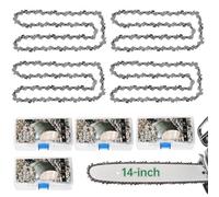 4 cadenas de motosierra de 14 pulgadas, paso de 3/8 pulgadas, 52 eslabones de transmisión, cadena de repuesto de aleación para sierras eléctricas, compatible con Echo, Craftsman, Poulan, Ryobi