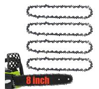 4 cadenas de motosierra de 8 pulgadas, paso LP de 0.50 pulgadas, calibre de 0.50 pulgadas, 33 eslabones de transmisión, cadenas de sierra de cadena para sierra de poste Portland 62896 Kobalt, hoja de