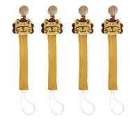 4 cadenas para chupete, cinta para chupete, clip para chupete, forma de animal, soporte para chupete, mordedor, paño para tragar