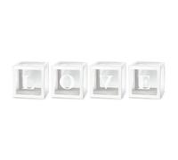 4 cajas de globos transparentes blancas con las letras LOVE. Decoración para fiestas, San Valentín, baby shower, boda, hogar.