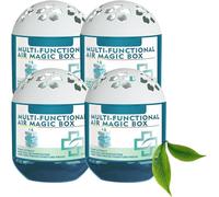 4 cajas mágicas de purificación de aire para interiores, 2026 120 g, caja mágica de aire multifuncional, fórmula de extracto de plantas, frescura duradera para áreas de mascotas, hogar