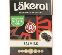 4 Cajas x 25g de Läkerol Salmiak - Stevia - Original - Sueco - Sin Azúcar - Regaliz Salado - Pastillas - Pastillas - Gotas - Dragees - Caramelos - Dulces