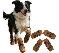 4 calcetines de rodilla para mascotas, calentadores de piernas de algodón transpirable con protectores de codo, calcetines resistentes al desgaste para perros pequeños, cómodos, exquisitos, artesanías