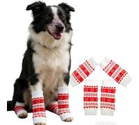 4 calcetines de rodilla para mascotas, calentadores de piernas de algodón transpirable con protectores de codo, calcetines resistentes al desgaste para perros pequeños, cómodos, exquisitos, artesanías