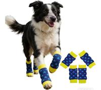 4 calcetines de rodilla para mascotas, calentadores de piernas de algodón transpirable con protectores de codo, calcetines resistentes al desgaste para perros pequeños, cómodos, exquisitos, artesanías