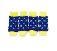4 calcetines térmicos transpirables de algodón para perros: calentadores de piernas para mascotas pequeñas, medianas y grandes con patrón de estrellas