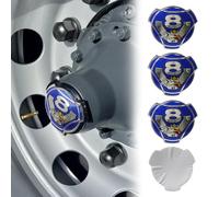 4 calcomanías de aluminio Griffin V8 personalizadas para llantas de camión Scania, tapas centrales, emblema de insignia (azul)