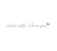 4 calcomanías de espejo Drive Safe I Love You | Calcomanías de seguridad con texto en inglés "I Love You Drives Safes", calcomanías de coche con corazón, calcomanías de amor para decoración interior