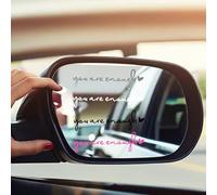 4 calcomanías de espejo retrovisor con corazón y texto en inglés "You are enough", calcomanías de vinilo para vaso para niñas, mujeres, calcomanías de ventana de coche, calcomanías de autoafirmaciones