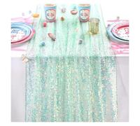 4 Caminos de Mesa con Lentejuelas iridiscentes y Brillantes, decoración for Comedor Boda, for cumpleaños Novia niña, Fiesta Bodas(Green,30x183cm)
