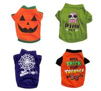 4 camisetas de baloncesto para perros, ropa de verano, chaleco suave y transpirable, camisa de sudor para Halloween, L