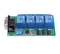 4 Canal Relay Board Remote Control DB9 RS232 12V UART Serial Port Switch for Car Motor .