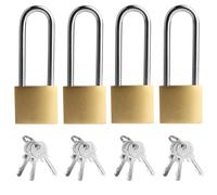 4 candados largos con llaves, candado para exteriores, resistente a la intemperie, 32 mm, candado de grillete largo con llaves, candados de alta seguridad para puerta de jardín, almacén, garaje
