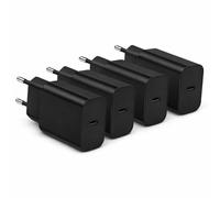 4 cargadores USB-C, 25 W, PD 3.0, carga rápida, compatible con iPhone 16/15/14/13/12, Samsung Galaxy S24/S23/S22/S21, Xiaomi, Huawei, Pixel, Oppo, OnePlus, Realme, iPad, tableta, enchufe de la UE