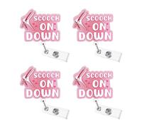 4 carretes retráctiles para tarjetas de identidad, diseño de animales, para uso profesional o casual, One Size, como se describe