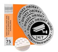 4 Carteles De Videovigilancia, Aluminio, Autoadhesivo 3M Pegatinas De Videovigilancia, 75 Mm, SeñAl De Advertencia Para CáMara De Vigilancia Cartel Zona Videovigilada Cartel Videovigilancia