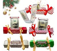 4 carteras de dinero de Navidad, cajas de regalo de dinero en forma de caramelo, regalo de dinero en efectivo con 10 sobres transparentes, divertida bolsa de caramelos, caja de regalo sorpresa de
