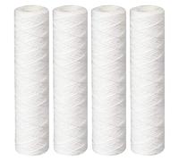 4 cartuchos de filtro de agua de sedimentos enrollados en hilo universales for la mayoría de las unidades RO de 10 pulgadas, 5 micras - 10" x 2,5" Reemplace el cartucho de filtro