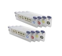 4 Cartuchos de Tinta de Recarga de 220 ml for impresoras Ro y Mi-AKI Mutoh, Cabezal DX5, Cartuchos Recargables, Kit CISS, Tipo Flotador(8 Cartridge)