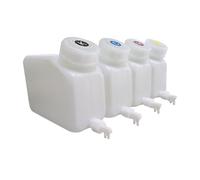 4 Cartuchos de Tinta de Recarga de 220 ml for impresoras Ro y Mi-AKI Mutoh, Cabezal DX5, Cartuchos Recargables, Kit CISS, Tipo Flotador(4tank Double interfa)