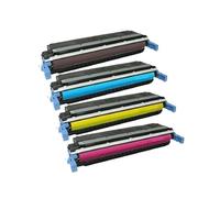 4 Cartuchos de tóner compatibles con HP 645A LaserJet 5500, 5500dn, 5500dtn, 5550, 5550dn y 5550dtn, C9730A, 9730A, 9731A, 9732A y 9733A.