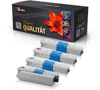 4 cartuchos de tóner compatibles con OKI MC332 DN MC340 Series MC342 DN MC342 DNW 44973536 44973535 44973534 44973533 negro, azul, rojo y amarillo - Serie Office Line
