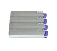 4 Cartuchos De Tóner De Color Compatibles con Oki 822, Okidata C822, C822n, C822dn, 44844616, 15, 14, 13, Tipo C7, 43837112, 11, 10, 09
