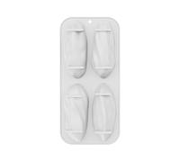 4-Cavity Silicone Cake Molds - Easy Release Heat-Resistant Molder, Food-Grade Silicone Baking Molds with Non-Stick, Professional Flexible Pastry Trays, Dessert Supplies for Home Apartment