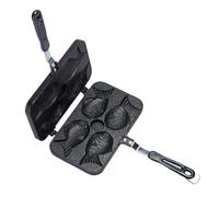 4-Cavity Taiyaki Pan - 37.5x24x4cm Fish Shaped Non Stick, Non Stick Kitchen Pan Taiyaki Maker For Home Apartment Restaurant Travel Outdoor Cooking Baking Meat Cake Sandwich