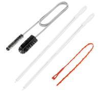4 cepillos de desagüe largos de 200 cm, espiral de limpieza de tuberías de doble cabeza, espiral de limpieza de tuberías de acero inoxidable, flexible