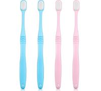 4 Cepillos de Dientes Extra Suaves Cepillo de Dientes de Micro Nano Cepillo de Dientes Manual con 20,000 Cerdas para Encías Frágiles Niños Adultos