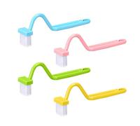 4 cepillos de limpieza de inodoro, escobilla de inodoro, cepillo de inodoro para borde inferior, cepillo de limpieza de esquinas, cepillo curvado, cepillo de limpieza en ángulo, herramienta de