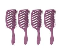 4 Cepillos de Pelo de Masaje, Peines para Peinar el Cabello para Hombres y Mujeres, Cepillo Desenredante de Ventilación, Cepillo Curvado para Cabello Húmedo para Uso Diario en