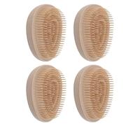 4 Cepillos de Pelo Redondos con Dientes Suaves para Cabello Seco y Húmedo, Masaje del Cuero Cabelludo, Desenredado desde las Raíces hasta las Puntas, Cepillo Desenredante