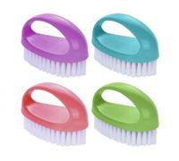 4 cepillos de uñas, cepillo de limpieza de mango, cepillo de limpieza, cepillo multifuncional para el hogar, cepillo para polvo de uñas, herramientas de limpieza