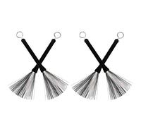 4 cepillos retráctiles de alambre para tambor con de goma cómodo, regalo para bateristas, banda de rock