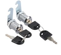 4 cerraduras de gabinete, cerraduras de metal para gabinete, cerradura de leva con llave igual, bloqueo de cajón con 2 placas de bloqueo diferentes (30 mm)